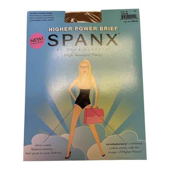 SPANX Higher Power Brief High-Waisted Panty in Cocoa New in Package Size A - Picture 3 of 7